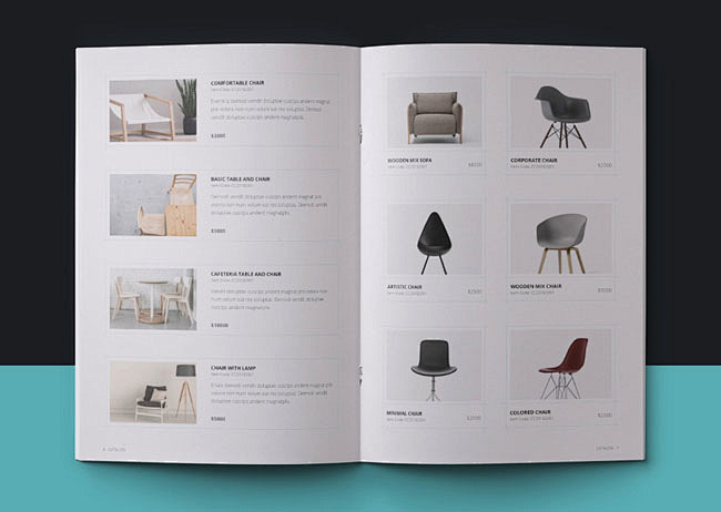 适合家具企业的画册模版设计案例 - 三视...