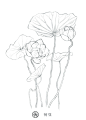 #手绘素材# 【植物花卉】线稿来自飞乐鸟出版的《色铅笔下的植物王国》