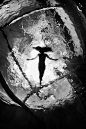 Underwater looking up or down, can't see, it's a silhouette and it's really kinda creepy.: Black White Photo, White Photography, Art Photography, Underwater Pools Photo, Beautiful, Bing Peña, Underwater Photography, Posts, Silhouette Achromat