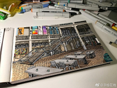 养鲨鱼的颓废先森采集到马克笔的东东——画画