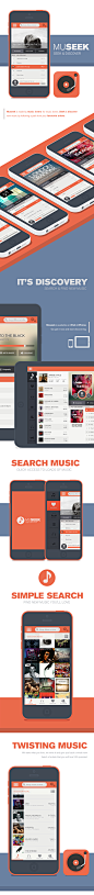 MuSeek : Concept for a music searching app.（扩展菜单）