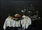 【十七世纪的奢华】荷兰画家海达静物油画欣赏——他擅长以精细的笔法表现出玻璃酒杯、金属盘盏、餐刀及各种食物的形状和质感。静物画是在17世纪才确立和流行起来，热爱家庭生活的荷兰人对与此相关的物品感兴趣，促使不少荷兰画家投入静物画创作，从而使这个绘画体裁在美术 史上占有了一席之地。 ​​​​