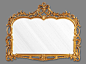 欧式金色树脂装饰镜 浴室镜