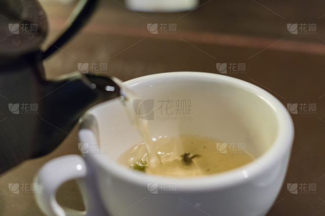 杯,绿茶,褐色,芳香的,水平画幅,传统,...