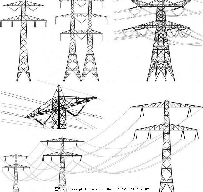 电塔电力安全用电高压线电线杆png的 搜...