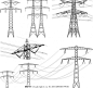 电塔电力安全用电高压线电线杆png的 搜索结果_360图片