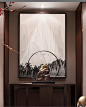 山水水墨画现代新中式装饰画客厅书房卧室壁...: 