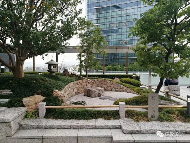 日本屋顶花园的现代日式景观_自然 : 大...