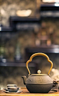 Cast-iron tea pot and cups. | Few things are more soothing than a relaxing cup of tea.: 