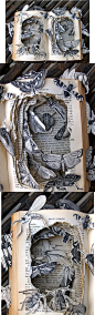 Kelly Campbell, Mayberry’s Insects, art, sculpture, paper craft, book art, book sculpture = Awesomness