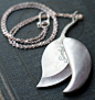 Silver Leaf Pocket Knife Necklace