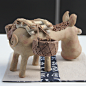 爱玉 陶瓷艺术品摆件家居饰品创意动物摆设手工陶艺工艺品 小毛驴-淘宝网