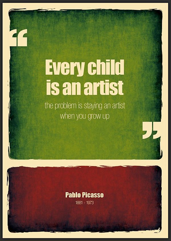 每个孩子都是一个艺术家，问题在于长大后能...