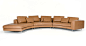 Divani Casa Tulip Modern Camel Leather Sectional Sofa http://www.oldbonesco.com/ Sectional Sofa  - 1