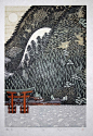 日本版画家 Ray Morimura (雷森村)，作品清晰并且具有现代感的萧条 。