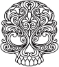 Embroidery Designs at Urban Threads - Baroque Punk Skull