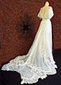 1930s antique style ivory lace wedding dress