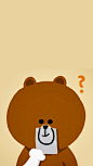 iPhone 壁纸 LINE cony brown 可妮 布朗 莎莉 熊大