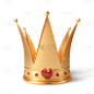 3D金色皇冠装饰元素2