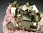 Rhodochrosite and Pyrite