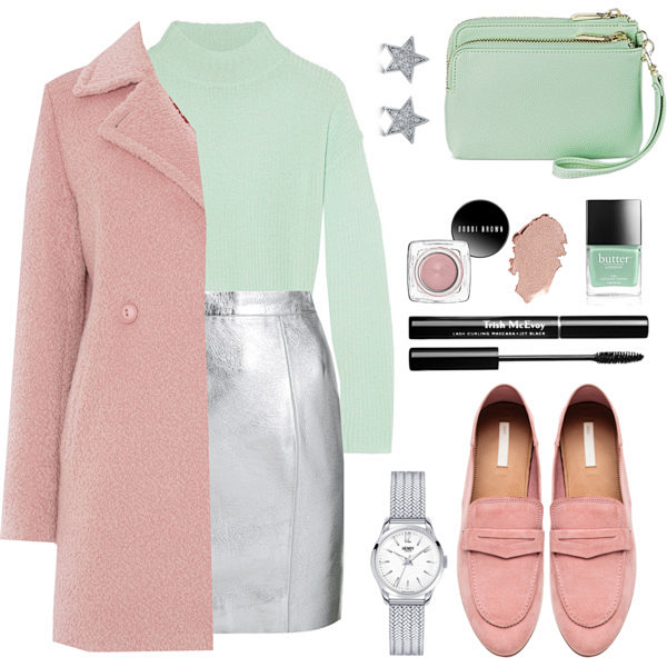 pink and mint green ...