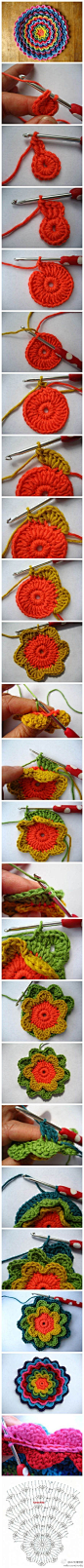 Crochet Flower - Tutorial.
