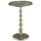 THE WELL APPOINTED HOUSE - Luxury Home Decor- Hammered Nickel Finish Hookah Table : A hammered Nickel finish embellishes the curvy metal frame of this Hookah Table. Inspired by the beautifully detailed hookahs of the middle east, this side table is the pe