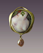 Larissa Podgoretz | Emerald earring, pendant, Brooch, Enamel, 18k gold, pearl 材