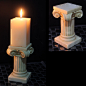 新款热卖特价欧式家居装饰品 婚庆礼品 创意罗马柱烛台艺品含蜡烛