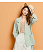 七格格薄西装外套2020年夏季新款女潮韩版宽松英伦风时尚垂感上衣-tmall.com天猫