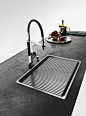 Minimalist kitchen tap | Black benchtop | Modern Interiors | Contemporary Design #inspiration #nakedstyle: 