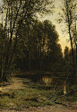 俄罗斯伊凡·伊凡诺维奇·希施金(Ivan I. Shishkin)树林油画作品一