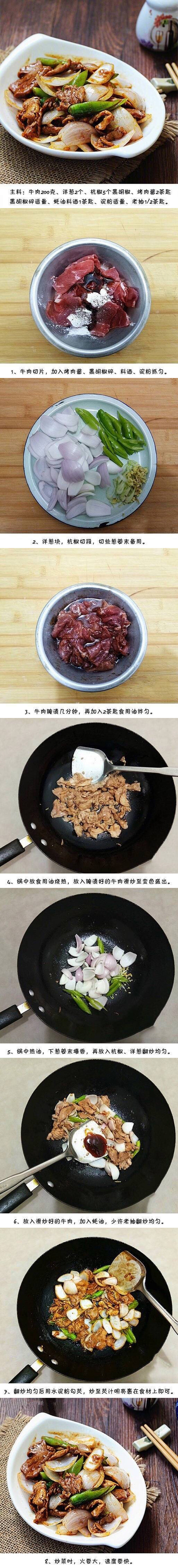 【洋葱炒牛肉】洋葱脆嫩爽口，牛肉鲜香，很...