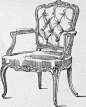 Interior - Pen Ink sketch of a Louis XV Chair - This will really help to get inspired for my summer project! :): 