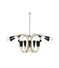 Aretha Classic Sculptural Suspension Lamp | DelightFULL : Aretha is a classic suspension lamp full of glamour. This handmade vintage hanging lamp allows alternated lighting: up, down or both.