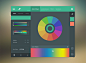 扁平化的吸色工具软件界面设计PSD模板下载