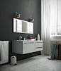 Monochrome Bathroom : A quick, little bathroom scene base on an image found on Stylizmo. Loved the simplicity and composition.