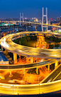 立交桥,南浦大桥,夜晚,上海,商务,交通,迅速,路口,公路,现代