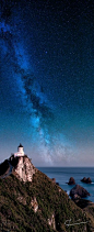 Lighthouse, Milky Way, Nugget Point, New Zealand #采集大赛#