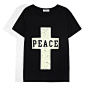 韩国stylenanda和平十字架泼墨做旧圆领T恤短袖原宿风yubsshop 想去精选 原创 设计 新款 2013 正品 代购  淘宝