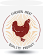 黄色条纹鸡肉 https://88ICON.com 黄色条纹 母鸡 红色 logo