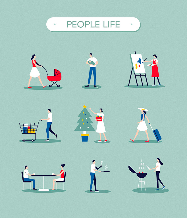 People Life 休闲生活矢量合集...