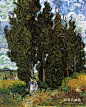 Cypresses with Two Women  - Vincent van Gogh