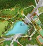 景观设计彩色平面图PSD分层素材 市民公园山体广场超清源文件-淘宝网