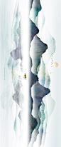 中国风山水画手绘海报合成_PSD分层素材：