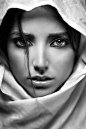 Sinaata Phlak Khertora - as a forein character. Maybe even alien.: Face, Portrait Photography, Character Inspiration, Beautiful Women, David Benoliel, Black White, Beautiful Eyes, Beautiful Faces