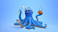 Johnson & Johnson - Octopus Shampoo TV Advertisement, Alex Liki : I worked on this character for a TV advertisement of Johnson & Johnson Shampoo. I was responsible for modeling the octopus and his blendshapes. My friend Fabio Sciedlarczy did the s