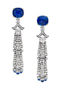 Bulgari Sapphire and Diamond Pendant Earrings