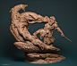 Rostam And Dragon, Ali Jalali : Hi , here is a personal project after a long time , all sculpted in zbrush , beauty renders in Keyshot .
Hope you like it

The story is based on a famous Persian mythologies book " Shahname" and the " Rostam'