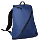 新款Z-Bag 商务一片式拉链双肩包 蓝色